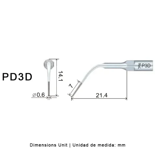 PUNTA INSERTO PD3D PARA SATELEC, PERIO (DIAMANTADA)